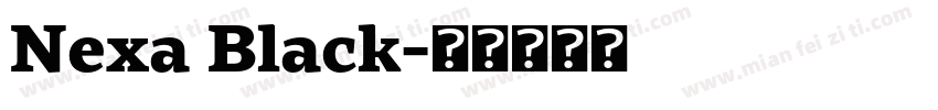 Nexa Black字体转换